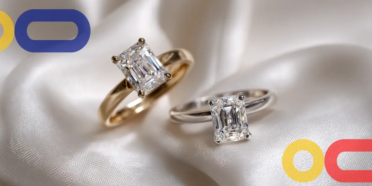 anillos corte esmeralda